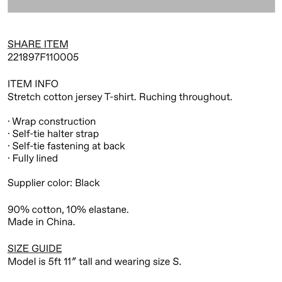 Danielle Guizio black long sleeve wrap top - Picture 7 of 7